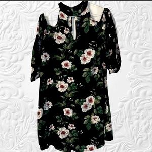 American Eagle Outfitters Black Floral Dress . Size S